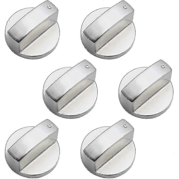 6 stk Universal Metall Kontrollknapp Gasskomfyr 6mm Universal Kontrollknapp Komfyrknapp For Gasskomfyr Komfyr