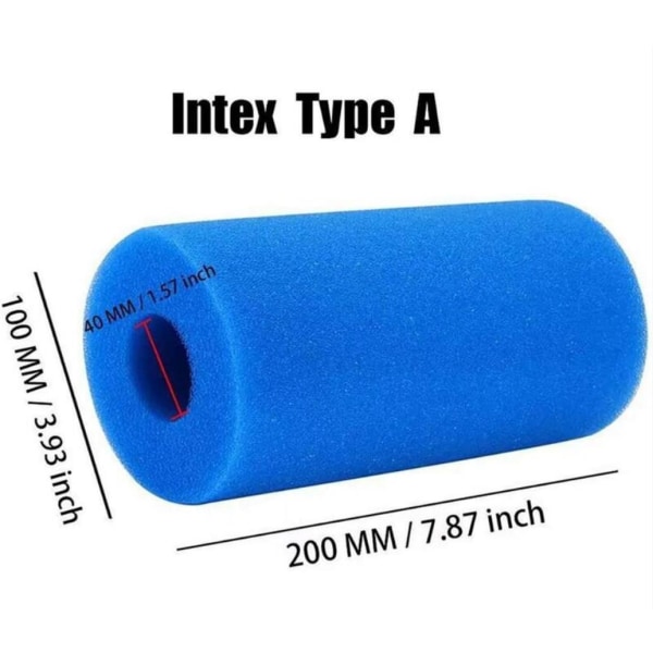 Hule svamp plugger for rengjøring av rør - 20*10cm, blå, 2 stk