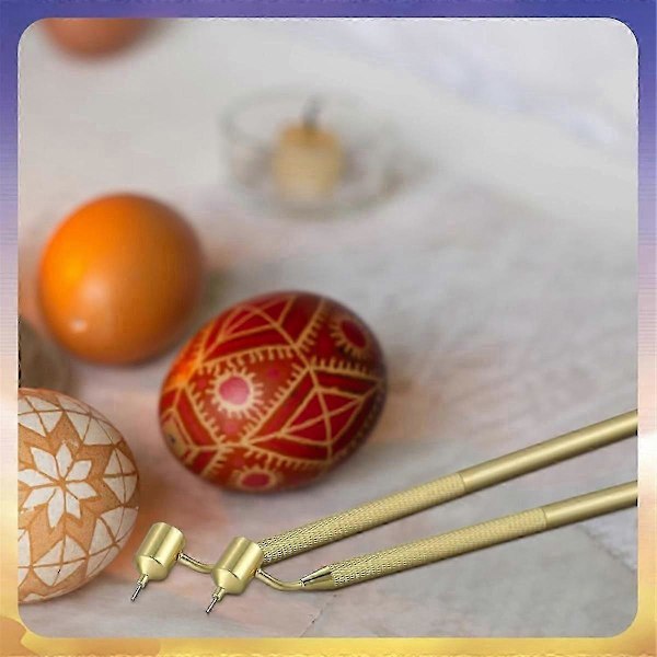 Sett med 3 Pysanka Sett Varm Voks Tegne Penner for Dekorativ Kunst for Påskeegg Pysanky Utstyr jn