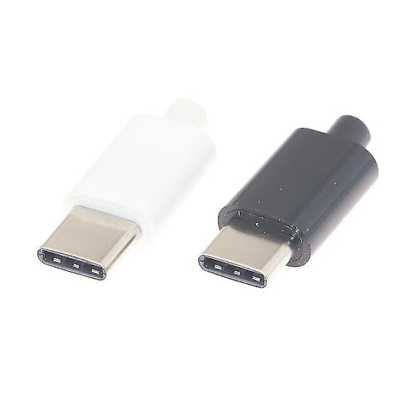 Svarta Typ c Mirco Usb-kontakter Jack Svans Hane Plugg Elektriska Terminaler