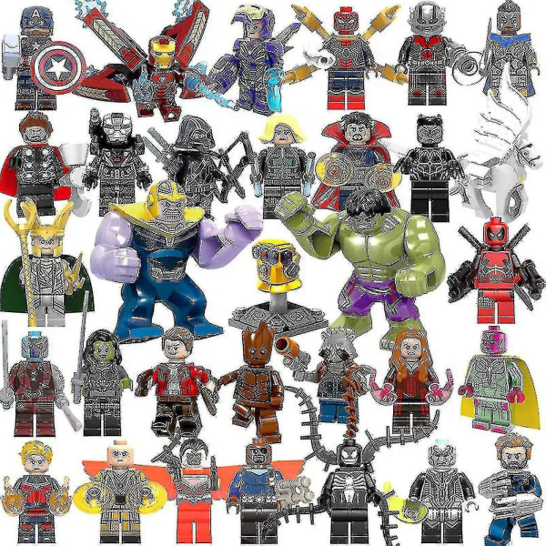 32 stk Marvel Avengers Super Hero Comic Mini Figures Dc Minifigure Gave for barn ZUAN