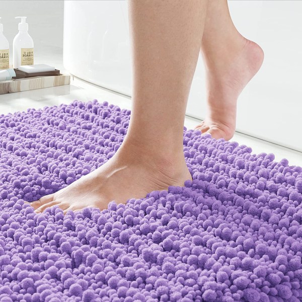 Kylpyhuoneen matto, mitat 16 x 24 tuumaa violetti