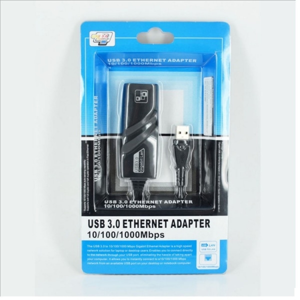 USB Ethernet Adapter, Auto Support MDIX USB3.0 Gigabit nätverkskort till RJ45, USB nätverkskort för extern Tablet PC