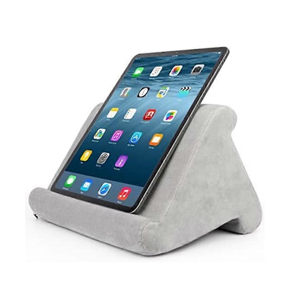 Pehmeä tablettituki, monikulmainen iPad-teline, tyyny, sylituki e-lukijoille ja kirjoille