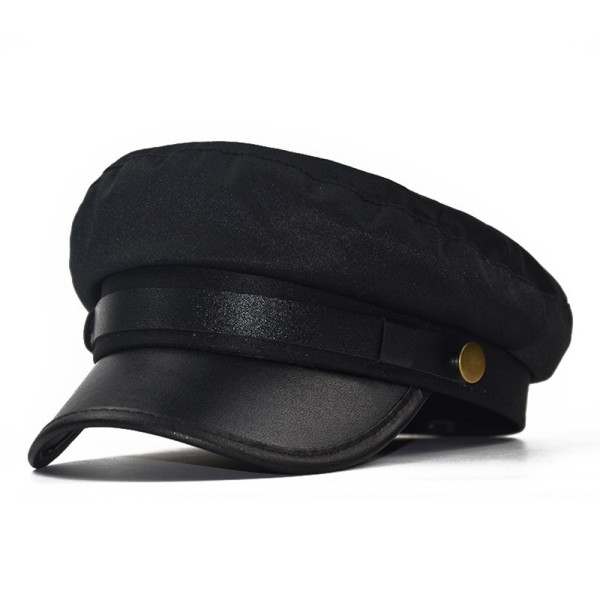 Flad beret lavet af PU-læder, bomuld, alsidig og åndbar
