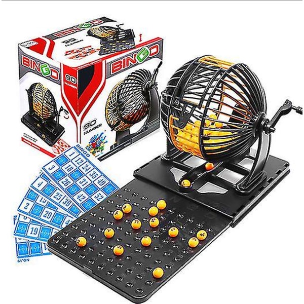 Familjebingo Lotto Nummersmaskin - 90 Nummer, 24 Kort Banmo