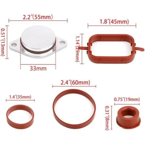 x 33mm imuläpän poistosarja, imuläpän poistosarjan imusarjan tiiviste 11612245439 E87 E46 E90 E91 E92 E93 E39 E60 E83 E53 -malleihin