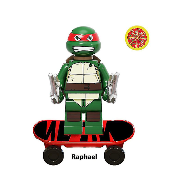 12 st Teenage Mutant Ninja Turtles Serie Raphael Leonardo Michaelangelo Donatello Minifigur Mini Monterad Byggsten Leksak Barn Present