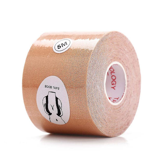 Näkymätön rintateippi nännipeite rintatyynyt olkaimettomat push-up näkymätön tarrat Ihonväri 10CM*5M