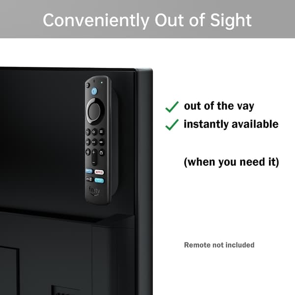 Magnetic Remote Control Holder Wall Mount Black