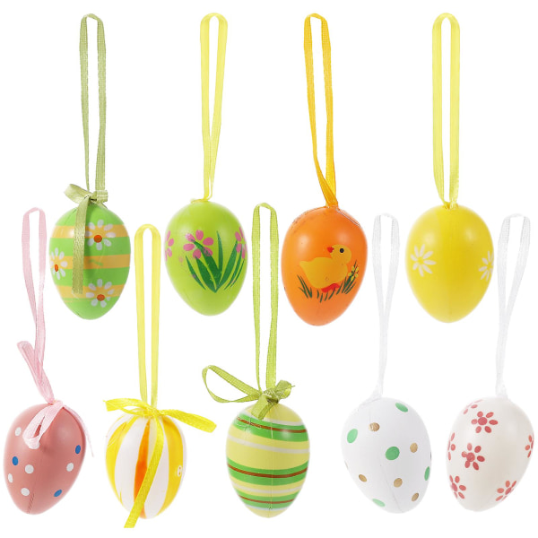 24 stk. påskeæg ornamenter gør-det-selv-æg-fest vedhæng Æg malerlegetøj (blandet stil)