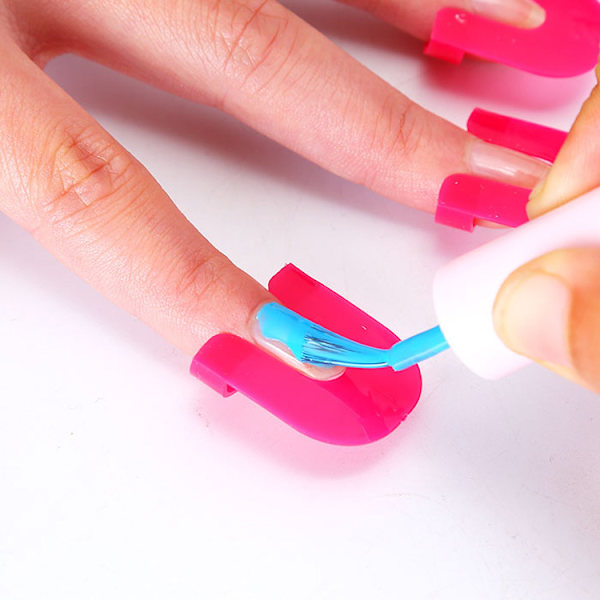 Nagelkonst Anti Spill Clip Nagelkonst Verktyg Set - Rosa, 52st