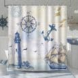 Dusjforheng 180 x 180 cm - Polyesterstoff - Vanntett - Muggresistent