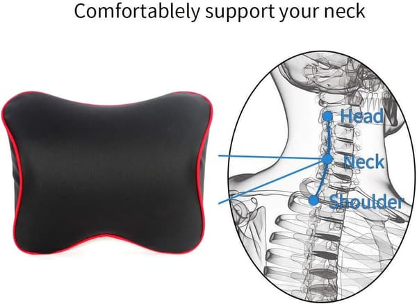 Bil nakkepute, førersetepute (med memory foam)
