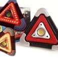 TREKANT SIKKERHED LED LYS FAST+BLINKENDE+NØDLAMPE NY