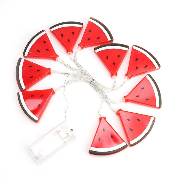 10LED vattenmelon fruktformad koppartrådsljus för hemfestdekoration