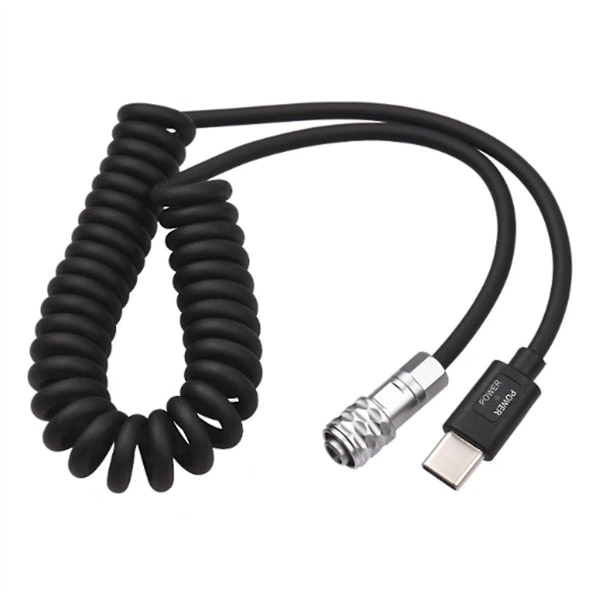 USB-C strømledning erstatning for Pocket Cinema Camera BMPCC 4K/6K til USB type-C fjærkabel