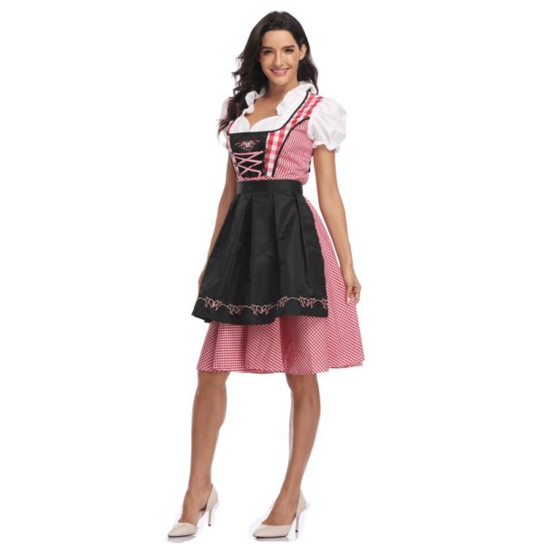 Tradisjonell skjorte kvinners kjole Oktoberfest kvinners tradisjonelle skjørt XXL