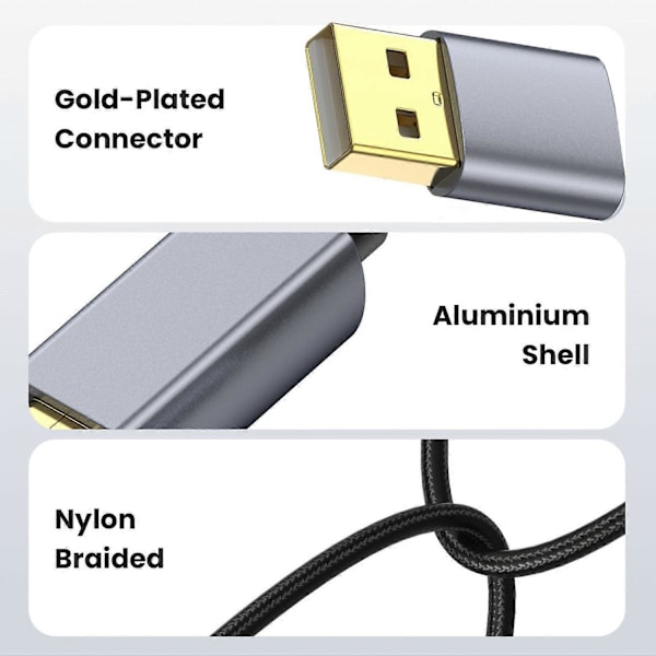 10m 480Mbps USB 2.0 Typ A Hane till Hane Kabel Förlängningssladd för Digitalkamera Skrivare Skanner