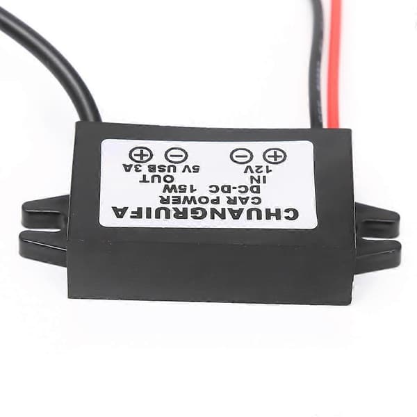 Bil Lader DC Konverter Modul 12V Til 5V Micro USB Utgang Strømadapter 3A 15W