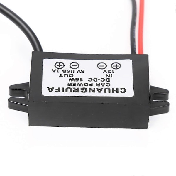 Bil Oplader DC Konverter Modul 12V Til 5V Micro USB Output Strømadapter 3A 15W