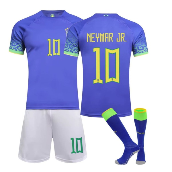 2223 Brasil hjemmedrakt nr. 10 Neymar 20 Vinicius 9 Charlesson 18 Jesus draktsett Z No XXXL