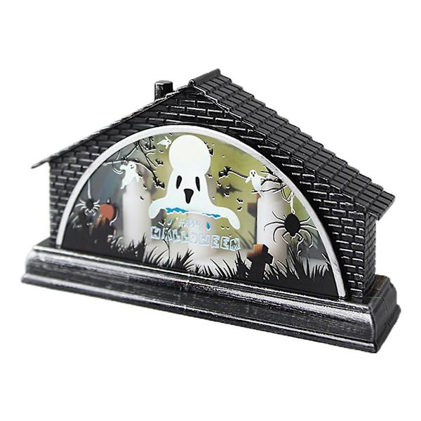 Halloween Led-kynttilävalaisin Miniatyyri Simulaatiotalo Liekitön Lamppu Kotipöydän Koriste