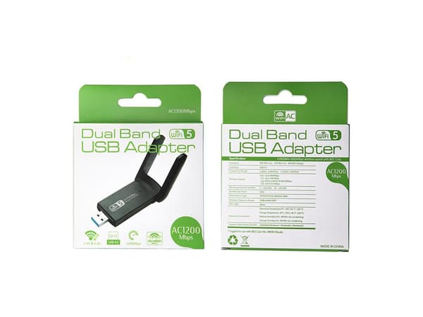 Wireless USB Network Card AC1200 - WiFi Adapter with Antennas