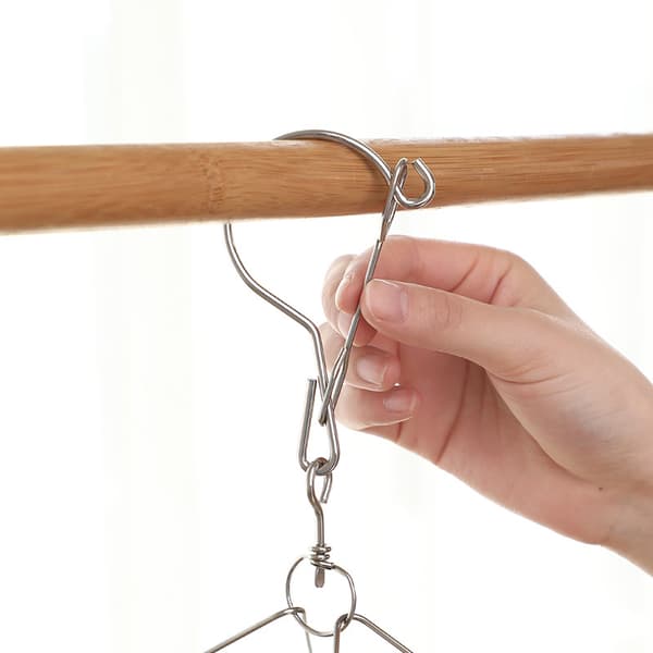 Rustfritt stål klesstativ Multifunksjonelt husholdnings klesstativ-30 klips 40*30cm 1 stk