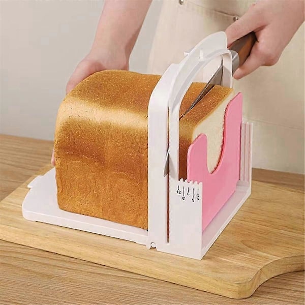 Vikbar Brödskärmaskin - DIY Hembakat Bröd Toast Limpa Skärmaskin, Bakverktyg med Justerbar Skärguide P2025041101014