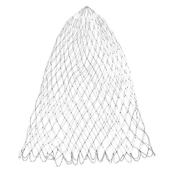 4x Bærbar Nylon Fiske-Landingsnett med Rombisk Maske - 50cm