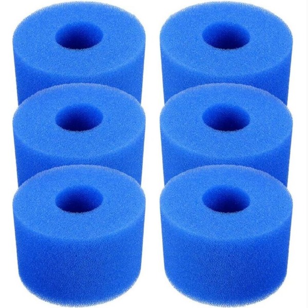 Återanvändbar poolfiltersvamp - Blå, 10,8*7,3cm, 6st