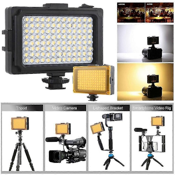 Kirkas 96 LED Studio-videovalo DSLR-kameralle, videokameralle, valokuvaukseen