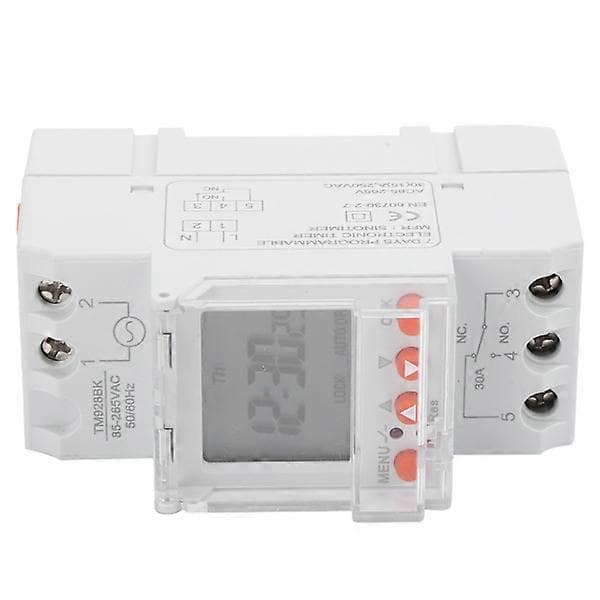 Tidsbryter 24 Timer Digital Analog Programmerbar LCD Bakgrunnsbelysning Din Skinne.