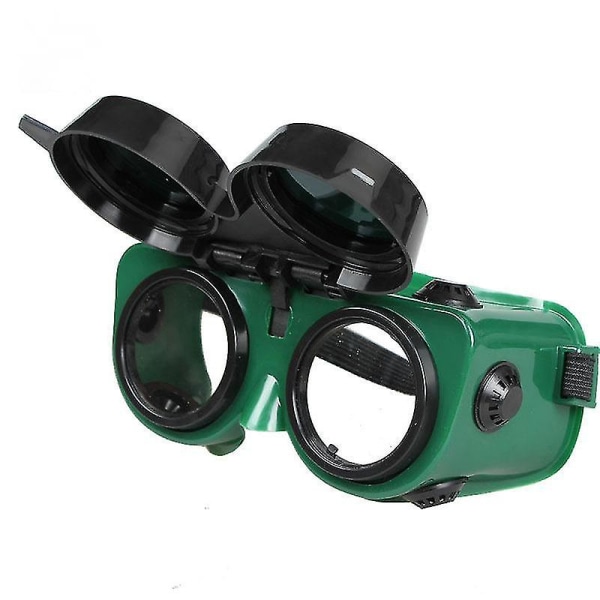 Goggles Svejsehjelm, sammenfoldelige svejsebriller Slagbeskyttelsesbriller (grøn)