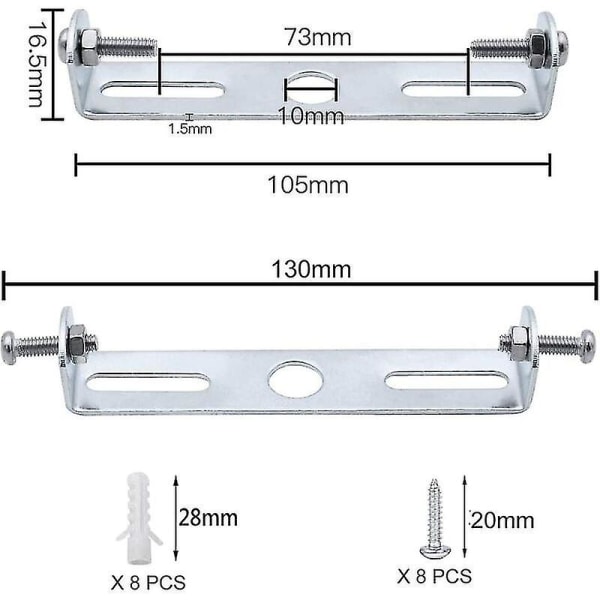 4 delar takfäste 105 mm taklampa tillbehör Takljuskrona