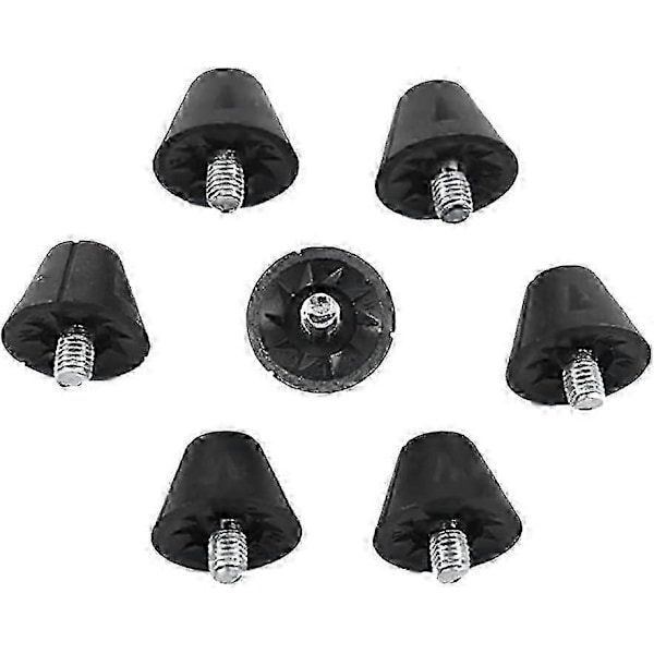 25 stk. Erstatningsfotballknotter Svarte fotballknotter 13 mm Plastknotter for fotballsko Sklisikre metallknotter Fotballsko for voksne barn
