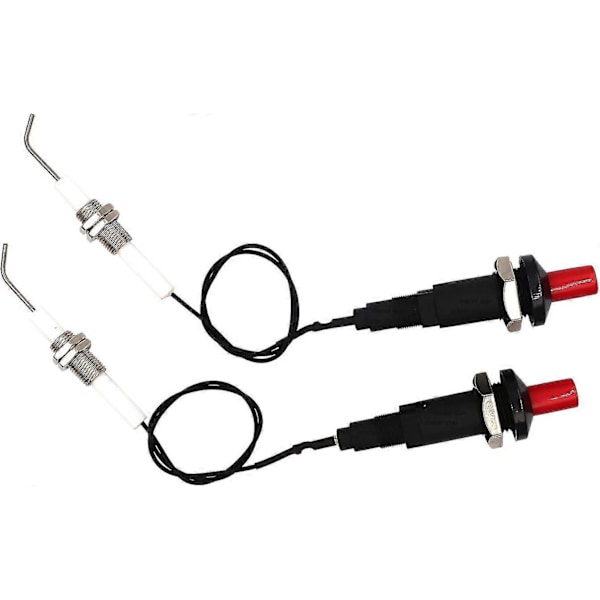 Paket Piezo Tändare Gasgrill Tändare med Tryckknapp Universal Trådad Keramisk Elektrod 30cm