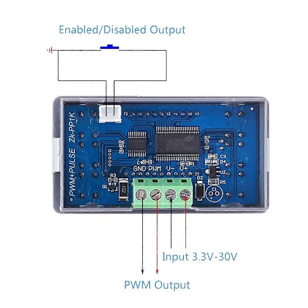 ZK-PP1K Dubbelläges Signalgenerator LCD PWM 1Hz-150KHz Pulsfrekvens Driftcykel Justerbar Fyrkant W