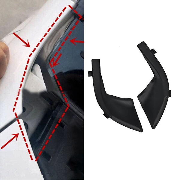 1 Par Bil Forrude Vindskærm Viskerplade Trim Cowl til Land Cruiser Prado LC150 2010-2017 53867-0G010