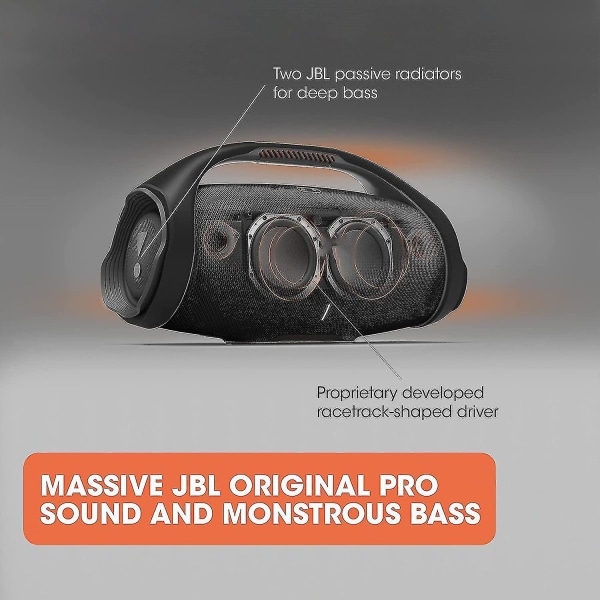 Boombox 2 - Bärbar Bluetooth högtalare, kraftfullt ljud och fruktansvärd bas, Ipx7 vattentät, 24-timmars uppspelningstid, mobil power, Partyboost för högtalare