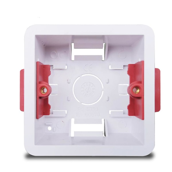 Uk Elektriska tillbehör 1 Gang 35 mm 5-pack torra foderbackboxar - hållbara och lätta att installera för effektiv kablage för hem och kontor