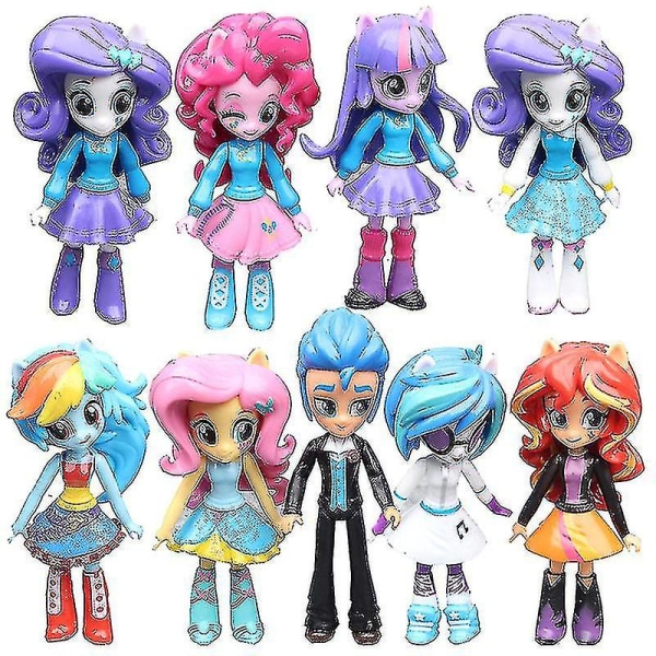 9st My Little Pony Equestria Girls Figurer 12cm Monster High Dolls
