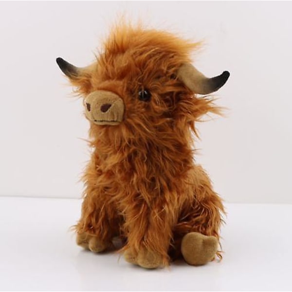 26cm Highland Cow Cuddly Soft Toy - Scottish Scotland Cow Plush YIY9.27  SMCS.9.27