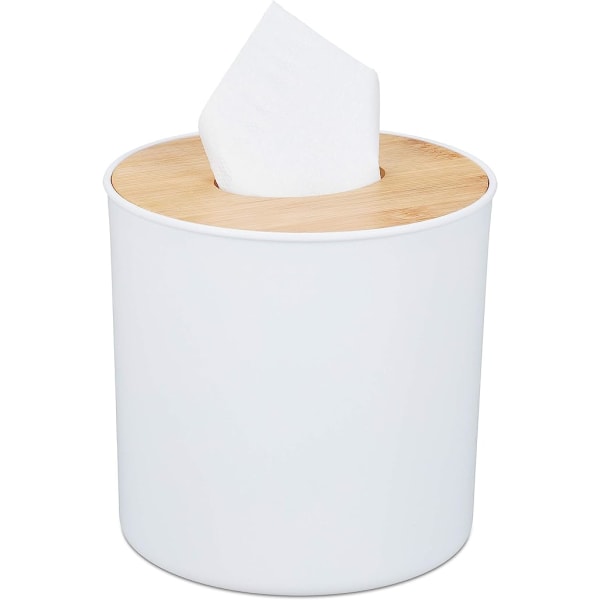 Plast Tissue Box Bambu Lock Modern Design Vit