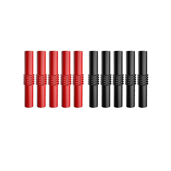 P7023 10-polet Forlænger Isoleret PVC 4mm Banan Stikkontakt Hun til Hun Adapter Kobling Con