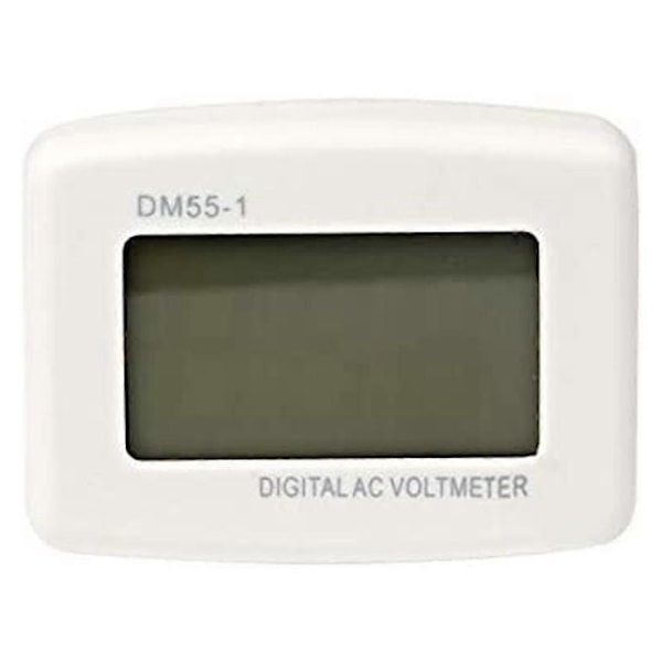 220V Blå Bakgrundsbelysning Digital LCD Voltmeter Panel Spänningstestare EU-kontakt DM55-1 AC 80-300V