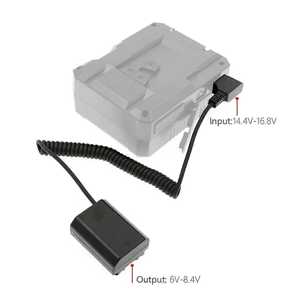 NP FZ100 Dummy Batteri til D-Tap for V-Mount BP Batteri til A7r3/A7M3/A7S3/Fx3 A9