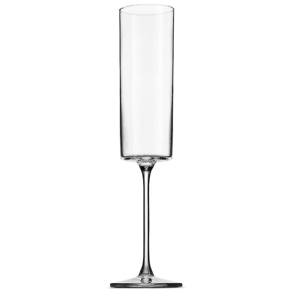 Glass Champagne 4 Pack 6-ounce Champagne Glass 4 stk sett, Premium Square Edge Blåst Glass Vinglass The Best1217