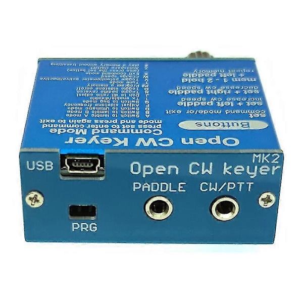 Öppen CW Keyer MK2 Färdig med Aluminiumskal CW Keyer MK2 KIT CW Hastighet Justerbar Från 1 till 999 WPM